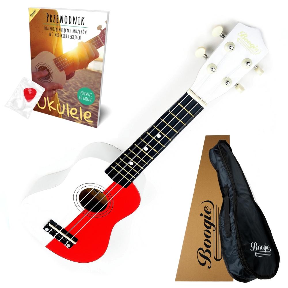 Boogie HF17 ukulele sopranowe kolor biało-czerwony 5903678023744