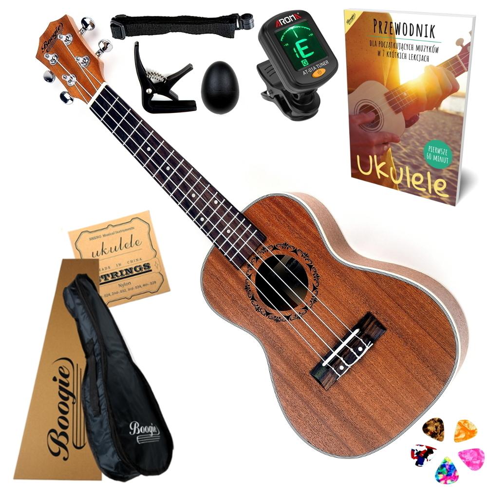 ukulele koncertowe zestaw akcesora Boogie L40
