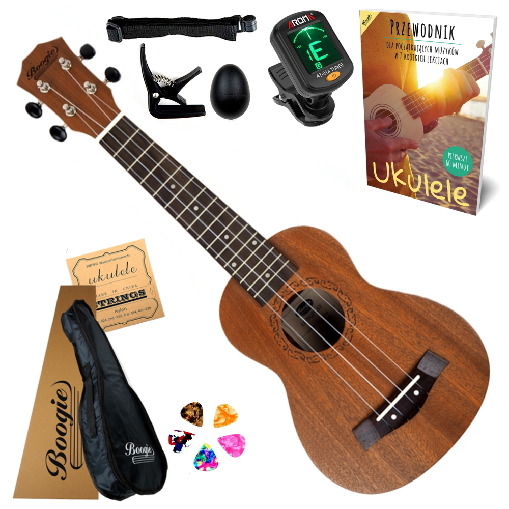 ukulele sopranowe zestaw z akcesoriami